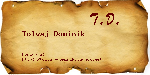 Tolvaj Dominik névjegykártya